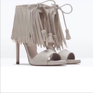 Zara Fringe Heels